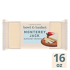 Bowl & Basket Cheese, Monterey Jack Natural, 16 Ounce