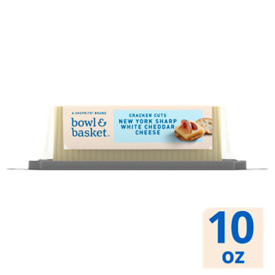 Bowl & Basket Cracker Cuts New York Sharp White Cheddar Cheese, 30 count, 10 oz