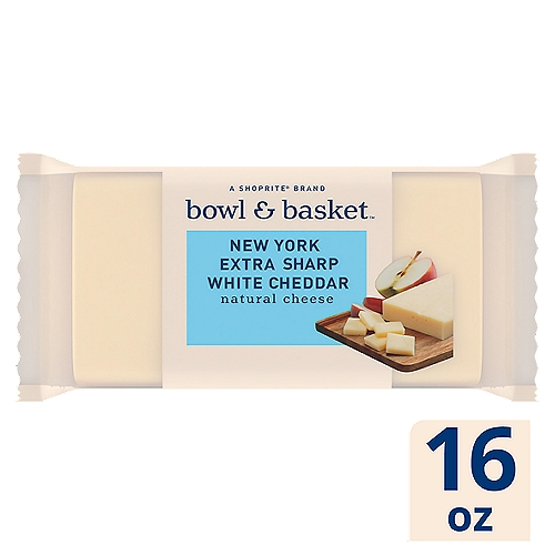 Bowl & Basket New York Extra Sharp White Cheddar Natural Cheese, 16 oz