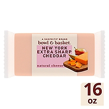 Bowl & Basket New York Extra Sharp Cheddar Natural Cheese, 16 oz, 16 Ounce