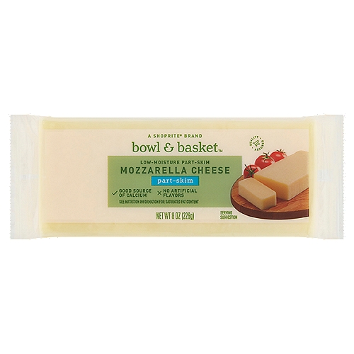 Bowl & Basket Low-Moisture Part-Skim Mozzarella Cheese, 8 oz