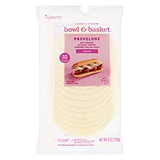 Bowl & Basket Cheese, Sliced Provolone Natural, 8 Ounce