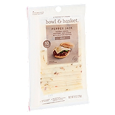 Bowl & Basket Sliced Pepper Jack Natural, Cheese, 8 Ounce
