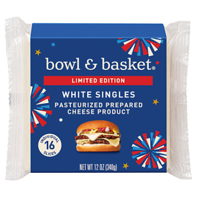 Bowl & Basket Singles White Cheese, 3/4 oz, 16 count