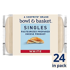 Bowl & Basket Singles White Cheese, 2/3 oz, 24 count, 16 Ounce