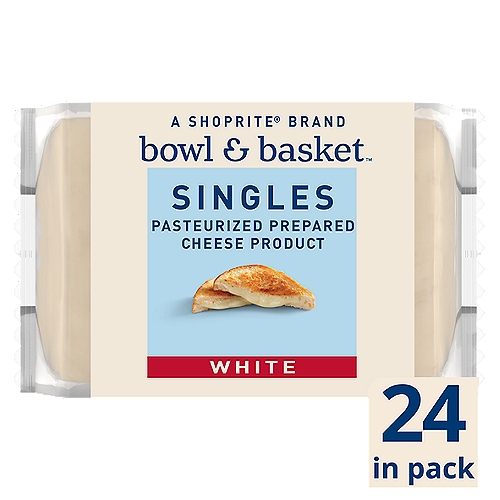 Bowl & Basket Singles White Cheese, 2/3 oz, 24 count