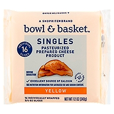 Bowl & Basket Cheese, Singles, 16 Ounce