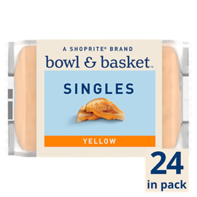 Bowl & Basket Singles Yellow Cheese, 2/3 oz, 24 count, 16 Ounce