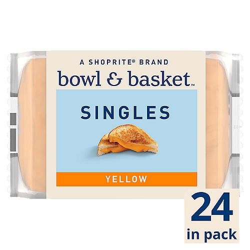 Bowl & Basket Singles Yellow Cheese, 2/3 oz, 24 count