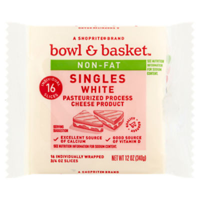 Bowl & Basket NonFat Singles White, Cheese