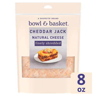 Bowl & Basket Finely Shredded Cheddar Jack Cheese, 8 oz, 8 Ounce