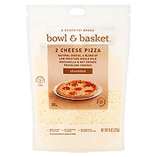 Bowl & Basket Shredded 2 Cheese Pizza, Cheese, 8 Ounce