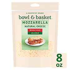 Bowl & Basket Whole Milk Shredded Mozzarella Cheese, 8 oz