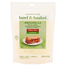 Bowl & Basket Shredded Whole Milk Mozzarella, Cheese, 16 Ounce