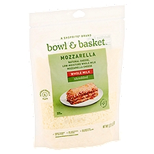 Bowl & Basket Cheese, Shredded Whole Milk Mozzarella, 16 Ounce
