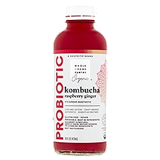 Wholesome Pantry Organic Probiotic Raspberry Ginger, Kombucha, 16 Fluid ounce