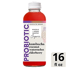 Wholesome Pantry Organic Probiotic Coconut Watermelon Elderberry, Kombucha, 16 Fluid ounce