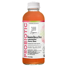 Wholesome Pantry Organic Probiotic Watermelon Cherry Lime, Kombucha, 16 Fluid ounce