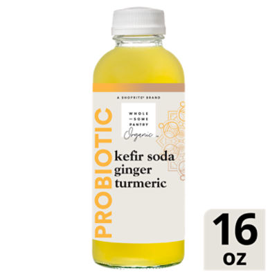 Wholesome Pantry Organic Probiotic Ginger Turmeric Kefir Soda, 16 fl oz, 16 Fluid ounce