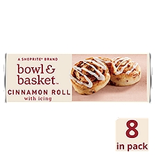 Bowl & Basket Cinnamon Roll with Icing, 8 Each