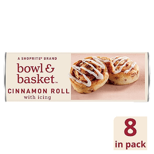 Bowl & Basket Cinnamon Roll with Icing, 8 count, 12.4 oz