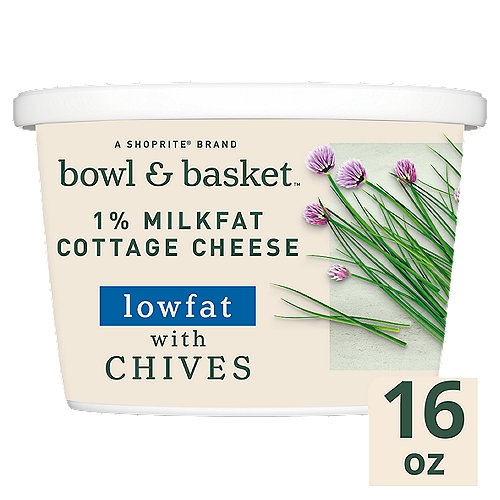 Bowl & Basket Lowfat Small Curd with Chives 1% Milkfat Cottage Cheese, 16 oz