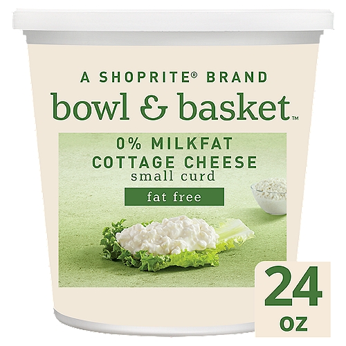 Bowl & Basket Fat Free Small Curd 0% Milkfat Cottage Cheese, 24 oz