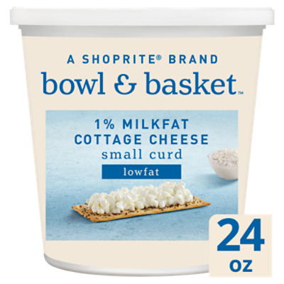 Bowl & Basket Small Curd 1 % Milkfat Cottage Cheese, 24 oz, 24 Ounce