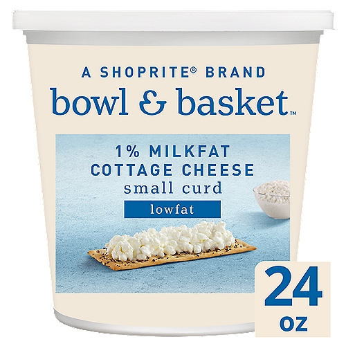 Bowl & Basket Lowfat Small Curd 1% Milkfat Cottage Cheese, 24 oz