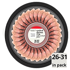 Wholesome Pantry Cooked Shrimp Ring with Cocktail Sauce, 26 - 31 shrimp per tray, 26 oz