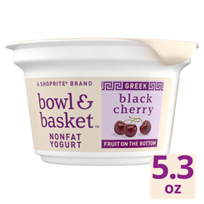 Bowl & Basket Fruit on the Bottom Greek Black Cherry Nonfat Yogurt, 5.3 oz, 5.3 Ounce