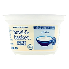 Bowl & Basket Nonfat Yogurt Greek Plain, 5.3 Ounce