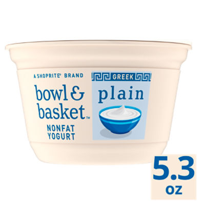 Bowl & Basket Greek Plain Nonfat Yogurt, 5.3 oz
