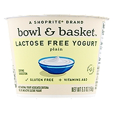 Bowl & Basket Lactose Free Yogurt Plain, 5.3 Ounce