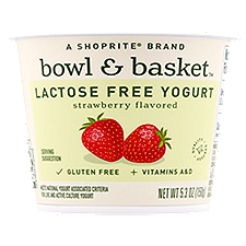 Bowl & Basket Lactose Free Yogurt Strawberry Flavored, 5.3 Ounce