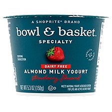 Bowl & Basket Specialty Almond Milk Yogurt Dairy Free Strawberry Flavored, 5.3 Ounce