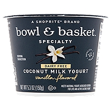 Bowl & Basket Specialty Coconut Milk Yogurt Dairy Free Vanilla Flavored, 5.3 Ounce
