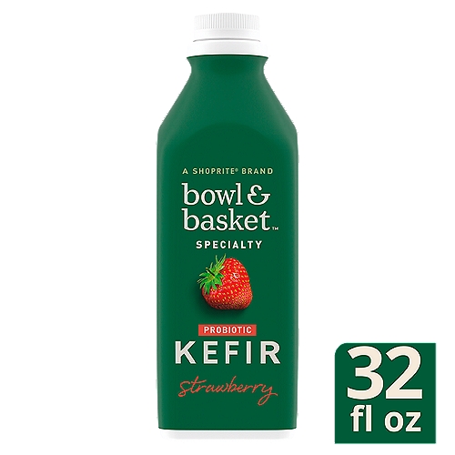 Bowl & Basket Specialty Probiotic Strawberry Kefir, 32 fl oz
Probiotic*
*This is a Food Product and Not a Treatment for Any Medical Condition.

Contains Live and Active Cultures, Including Bifidobacterium (BB-12®).