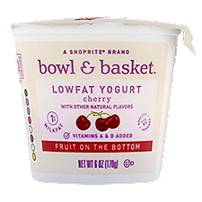 Bowl & Basket Fruit on the Bottom Cherry Lowfat Yogurt, 6 oz, 6 Ounce