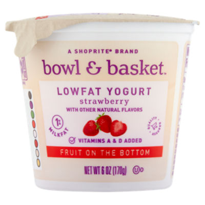 Bowl & Basket Fruit on the Bottom Strawberry Lowfat Yogurt, 6 oz