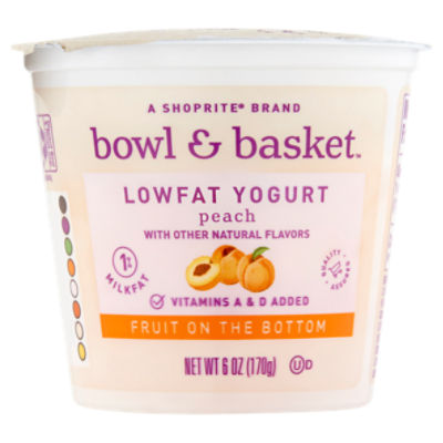 Bowl & Basket Fruit on the Bottom Peach Lowfat Yogurt, 6 oz