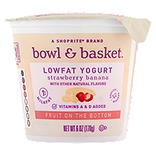 Bowl & Basket Lowfat Yogurt Fruit Strawberry Banana, 6 Ounce
