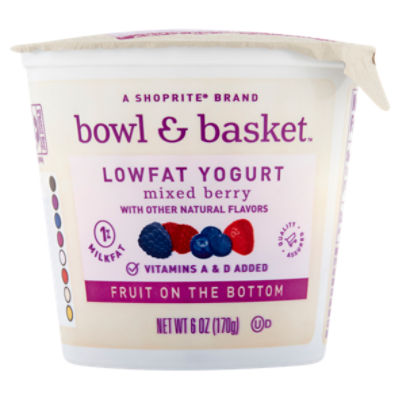 Bowl & Basket Fruit on the Bottom Mixed Berry Lowfat Yogurt, 6 oz