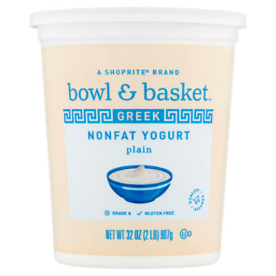 Bowl & Basket Bowl & Basket Plain Greek Nonfat Yogurt, 32 oz, 32 Ounce 