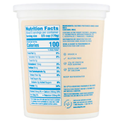 plain yogurt nutrition facts