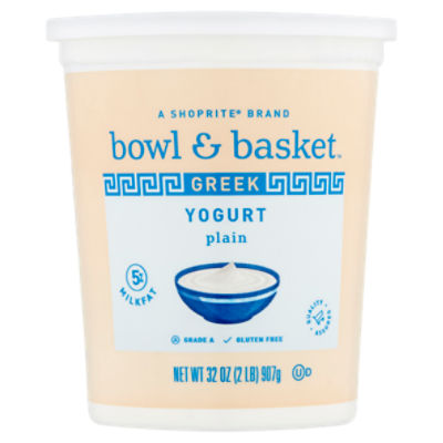 Bowl & Basket Plain Greek Yogurt, 32 oz