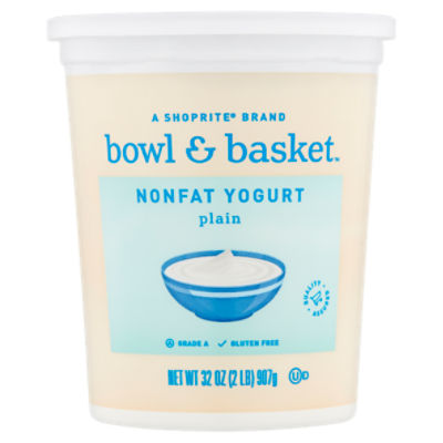 Bowl & Basket Plain Nonfat Yogurt, 32 oz