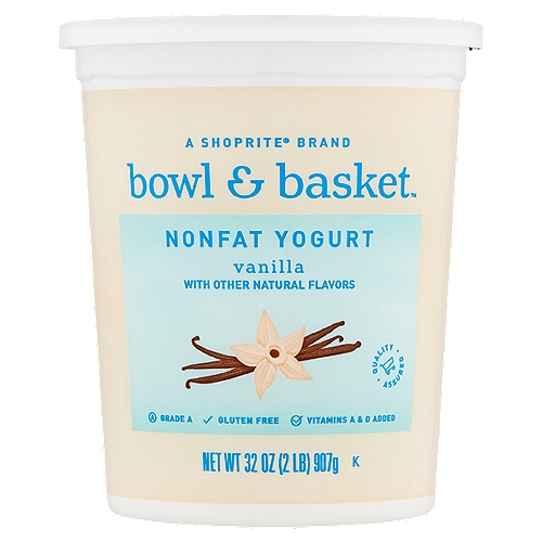 Bowl & Basket Vanilla Nonfat Yogurt, 32 oz