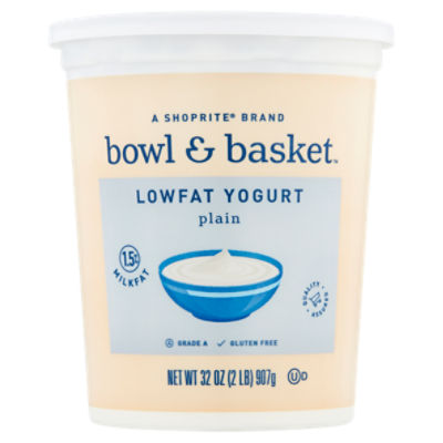 Bowl & Basket Plain Lowfat Yogurt, 32 oz