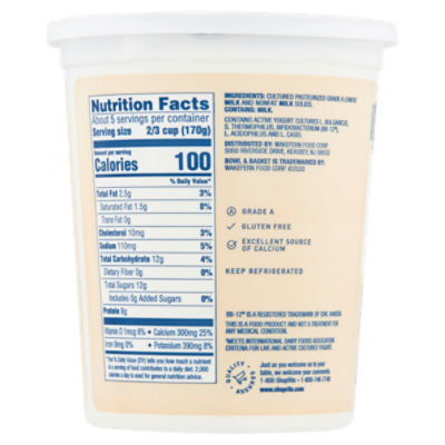 plain yogurt nutrition facts